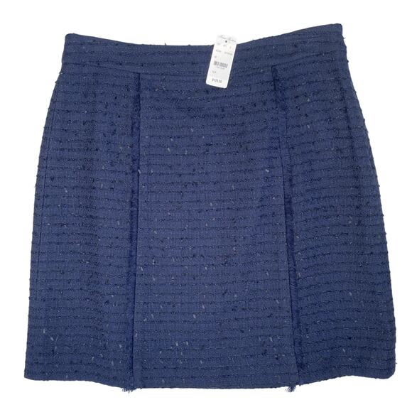 Brooks Brothers Size 12P Pencil Skirt NEW Blue Tweed Office Academia Preppy Mini - Picture 1 of 9